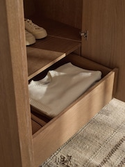 Mid Natural N. Premium Aviano Oak Veneer Wardrobe - Image 4 of 12