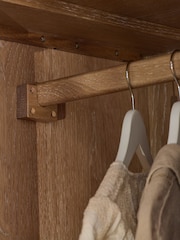 Mid Natural N. Premium Aviano Oak Veneer Wardrobe - Image 6 of 12