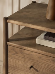 Mid Natural Farndon N. Premium Oak Veneer 6 Drawer Chest of Drawers - Image 4 of 9