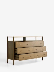 Mid Natural Farndon N. Premium Oak Veneer 6 Drawer Chest of Drawers - Image 7 of 9