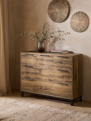 Dark Bronx Oak Effect 5 Drawer Chest of Drawers - Image 1 of 8