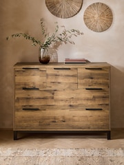 Dark Bronx Oak Effect 5 Drawer Chest of Drawers - Image 2 of 8