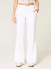 Hollister Low Rise Baggy Flare White Trousers - صورة 1 من 4