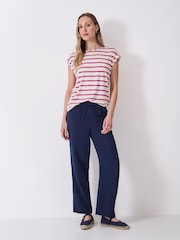 Crew Clothing Pink Striped Ruby Top - Image 1 of 4