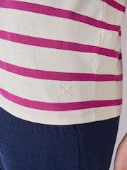 Crew Clothing Pink Striped Ruby Top - Image 3 of 4