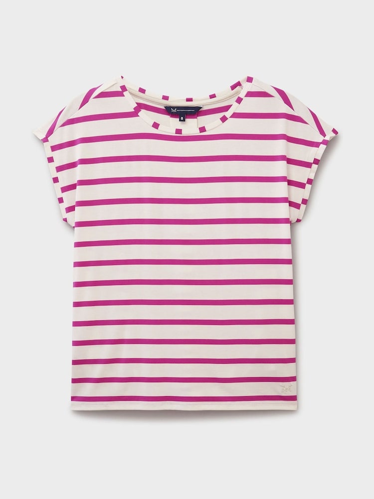 Crew Clothing Pink Striped Ruby Top - Image 4 of 4