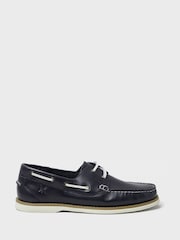 Crew Clothing Black Lace-Up Deck Shoes - Image 2 of 4