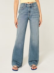 Hollister Blue High Rise Baggy Jeans - Image 1 of 4