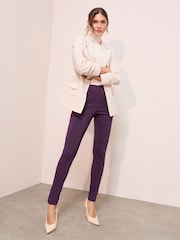 Friends Like These Berry Red Sculpting Stretch Slim Trousers - Image 3 of 4