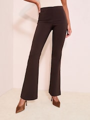 Friends Like These Brown Sculpting Stretch Flared Trousers - Image 1 of 5