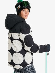Roxy Black Monochrome Alofted Puffy Ski Jacket - Image 4 of 6