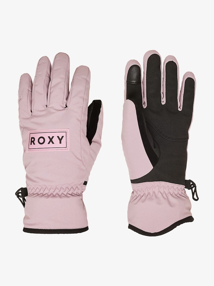 Roxy Purple Freshfield Logo Ski Gloves - Image 2 of 5 Roxy Purple Freshfield Logo Ski Gloves - Image 2 of 5