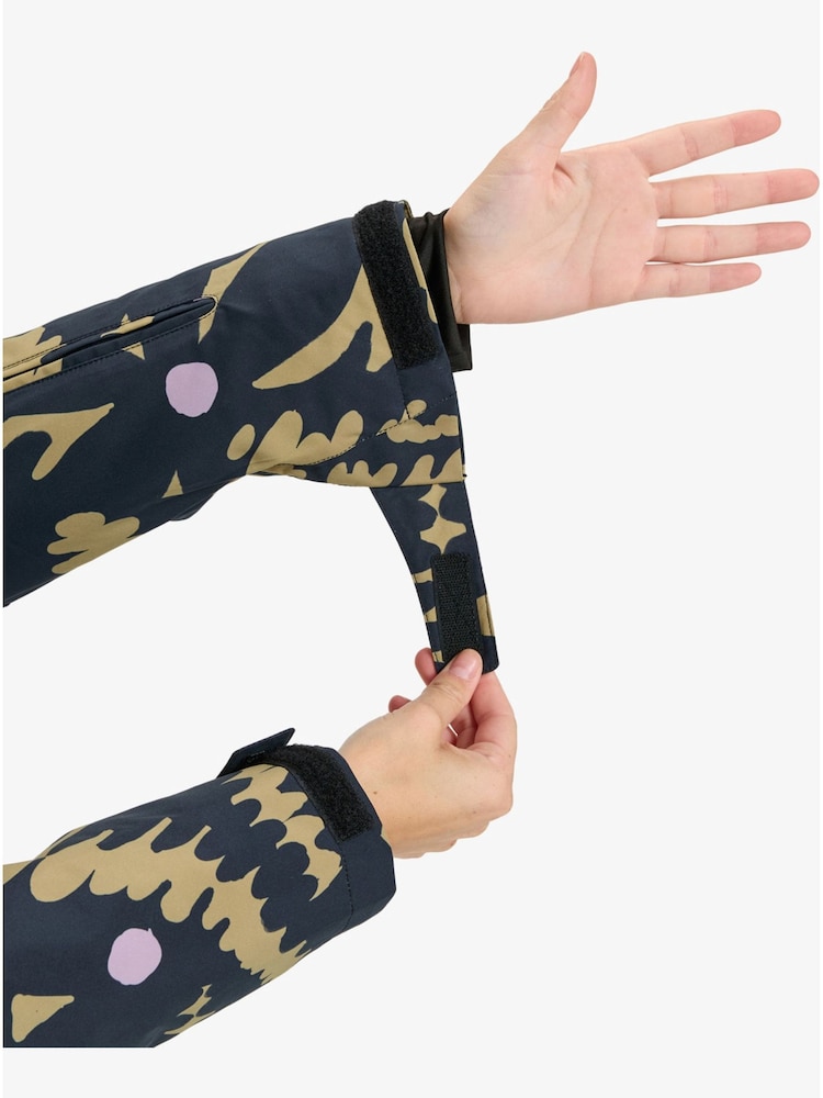 Roxy Black Floral Print Jetty Ski Jacket - Image 6 of 6 Roxy Black Floral Print Jetty Ski Jacket - Image 6 of 6