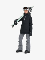 Roxy Black Radiant Lines Overhead Logo Ski Jacket - Image 3 of 6