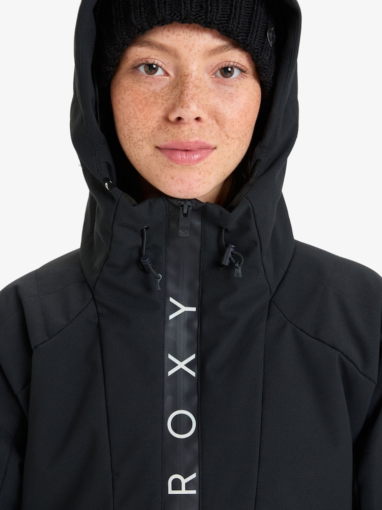 Roxy Black Radiant Lines Overhead Logo Ski Jacket - Image 6 of 6 Roxy Black Radiant Lines Overhead Logo Ski Jacket - Image 6 of 6