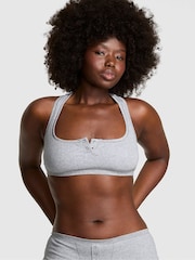 Victoria's Secret PINK Medium Heather Grey Cotton Dorm Bralette - Image 1 of 3