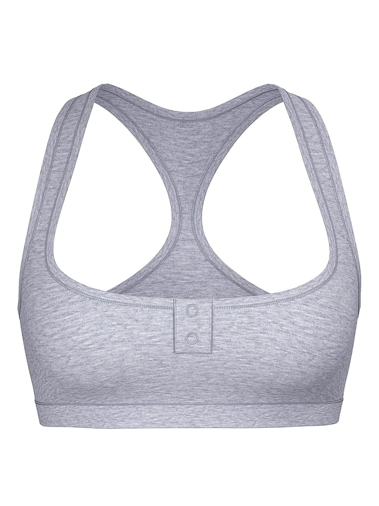 Victoria's Secret PINK Medium Heather Grey Cotton Dorm Bralette - Image 3 of 3
