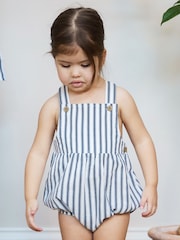 The Little Tailor Baby Woven Shorty 100% Cotton Romper - Image 2 of 6