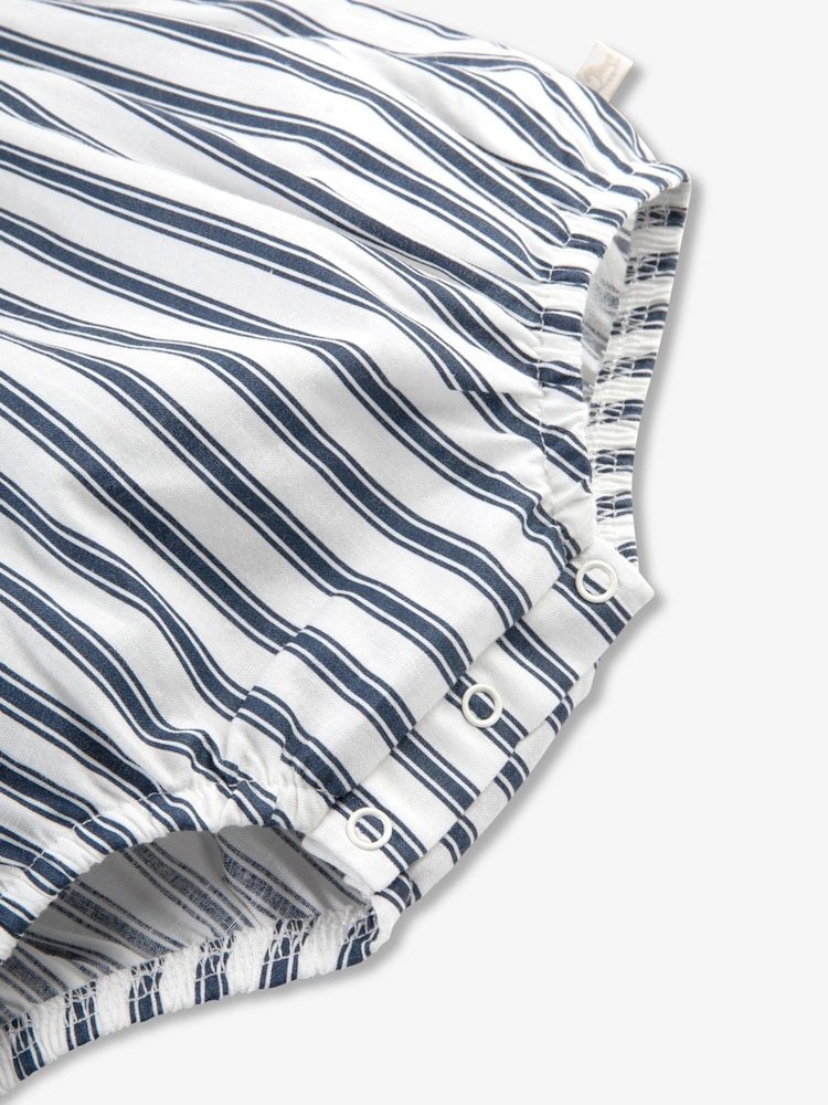 The Little Tailor Baby Woven Shorty 100% Cotton Romper - Image 6 of 6