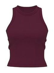 Victoria's Secret PINK Purple Rose Ribbed Tank Top - Image 3 of 3