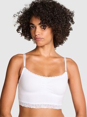 Victoria's Secret PINK White Lace Trim Bralette - Image 1 of 3