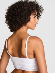 Victoria's Secret PINK White Lace Trim Bralette - Image 2 of 3