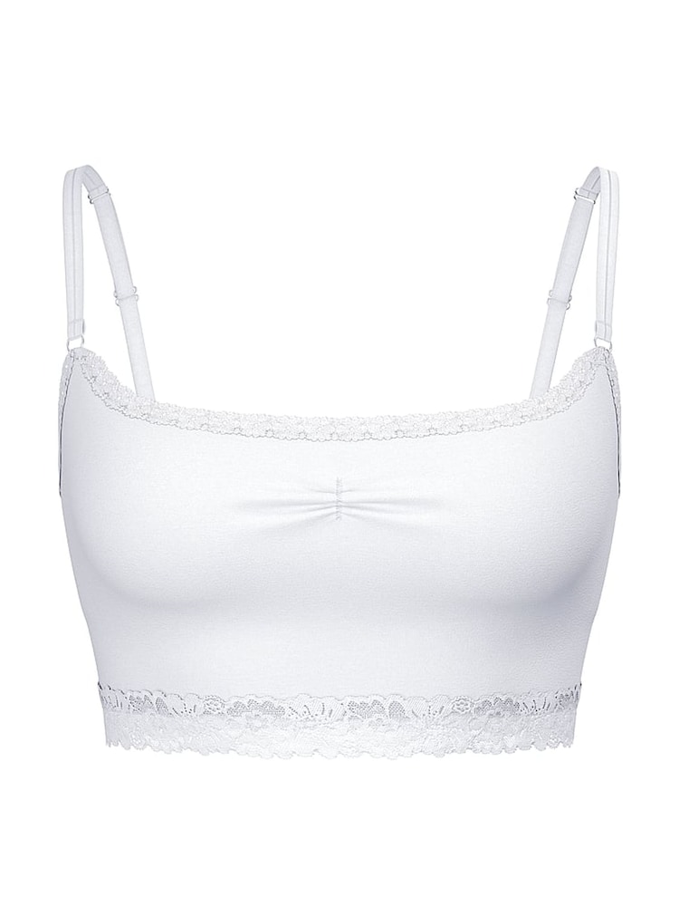 Victoria's Secret PINK White Lace Trim Bralette - Image 3 of 3