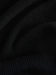 Black Roll Neck Ribbed Jumper With Wool - Image 7 of 8