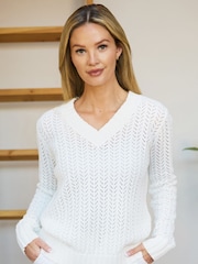 The Little Tailor Ladies 100% Cotton Pointelle crochet - Image 1 of 4