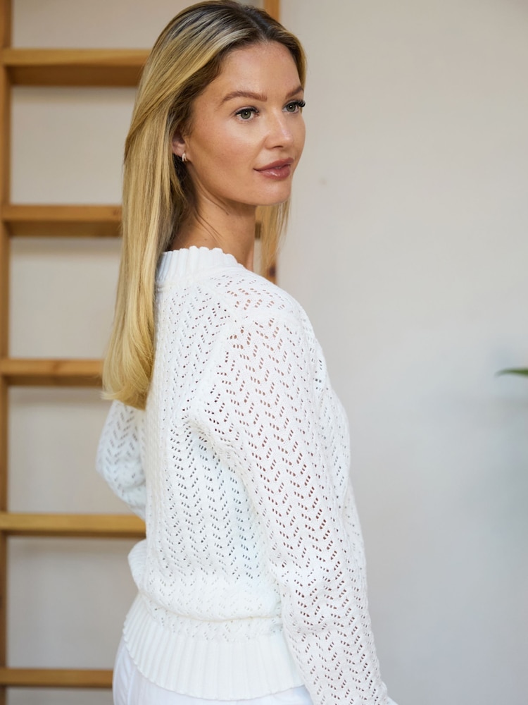 The Little Tailor Ladies 100% Cotton Pointelle crochet - Image 2 of 4