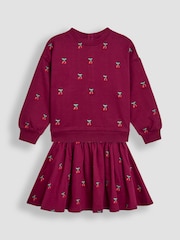 JoJo Maman Bébé Purple Sweatshirt and Skirt Set - Image 1 of 6