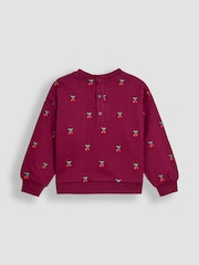 JoJo Maman Bébé Purple Sweatshirt and Skirt Set - Image 3 of 6