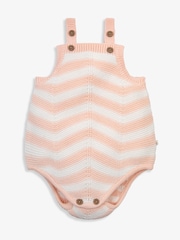 The Little Tailor Baby Chevron Design Knitted  100% Cotton Romper - Image 2 of 5