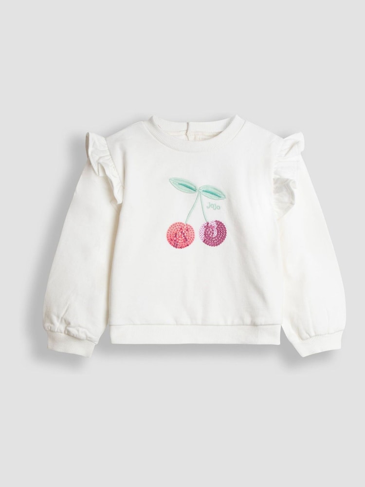 JoJo Maman Bébé Blue Embroidered Sweatshirt & Tulle Skirt Set - Image 2 of 7