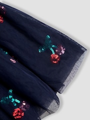 JoJo Maman Bébé Blue Embroidered Sweatshirt & Tulle Skirt Set - Image 6 of 7