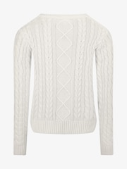The Little Tailor Fisherman Cable Knit 100% Cotton Jumper - Image 4 of 6