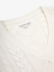 The Little Tailor Fisherman Cable Knit 100% Cotton Jumper - Image 5 of 6