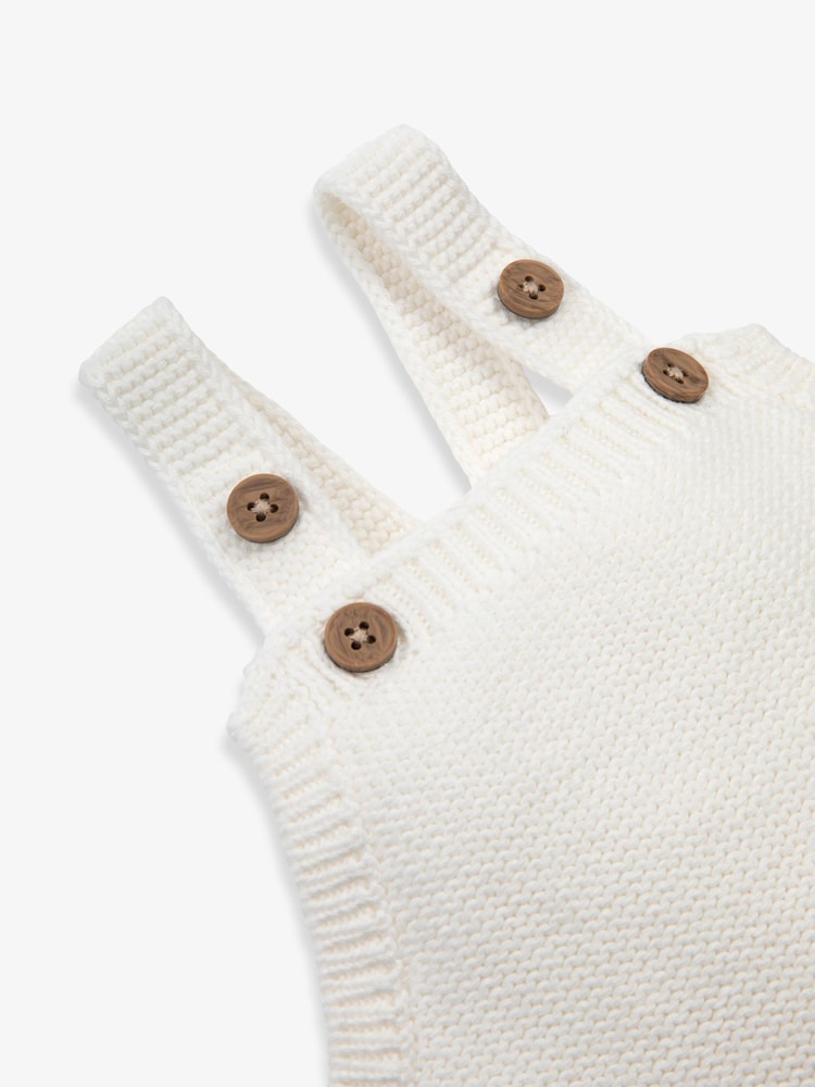 The Little Tailor Baby White Stylish Knitted 100% Cotton Romper - Image 7 of 7 The Little Tailor Baby White Stylish Knitted 100% Cotton Romper - Image 7 of 7