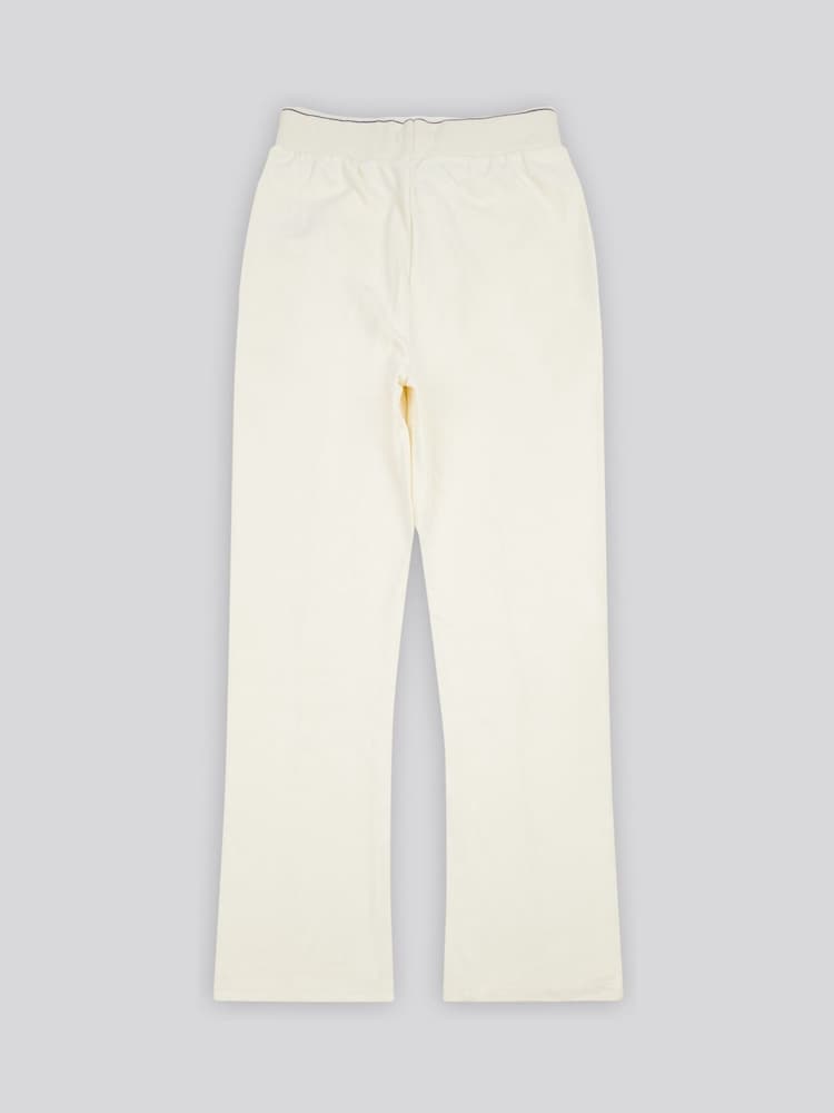 U.S. Polo Assn. Cream Womens Pintuck Tipped Wide Joggers - Image 2 of 3