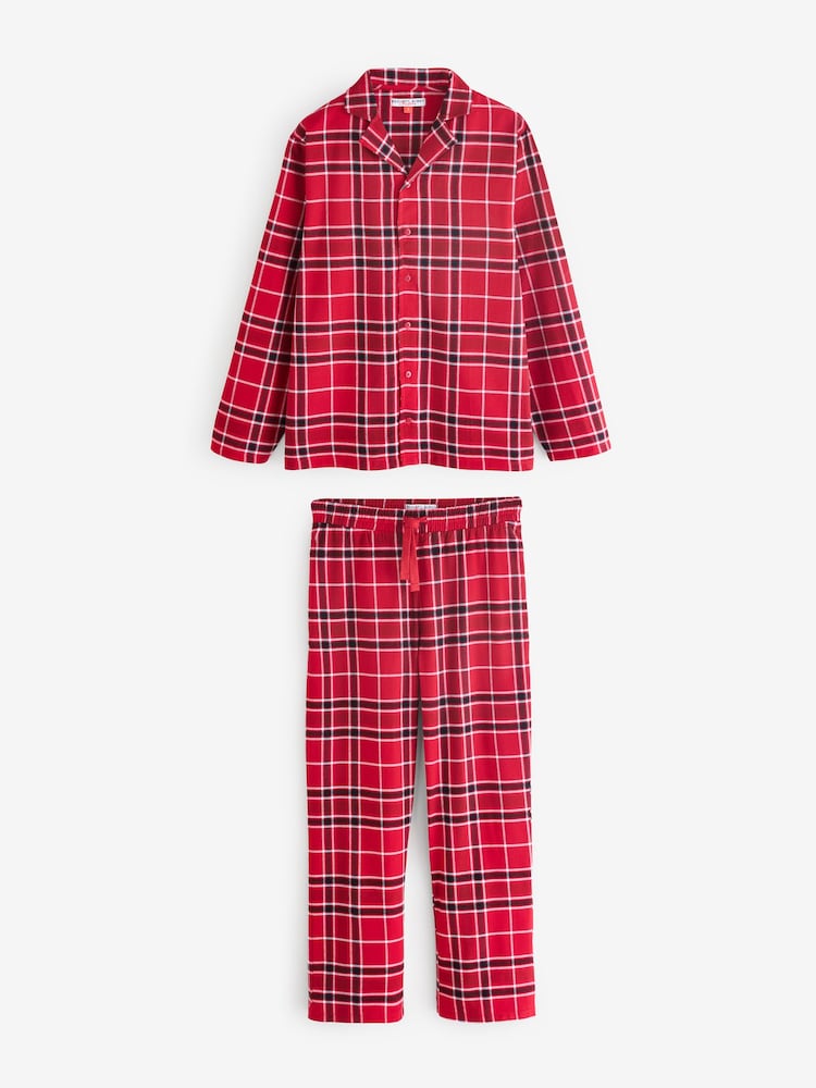 Bump It Up Maternity Red Mens Flannel Pyjamas - Image 1 of 3