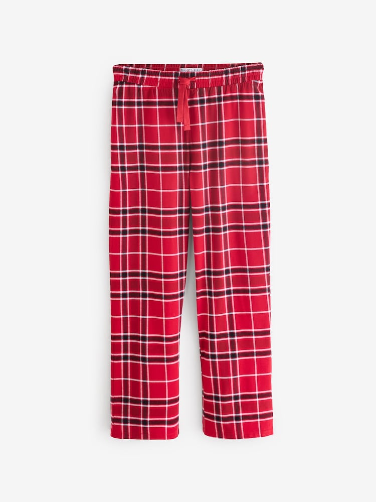 Bump It Up Maternity Red Mens Flannel Pyjamas - Image 3 of 3