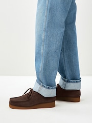 Clarks Dark Brown Suede Suede Wallabee EVO Shoes - Image 1 of 8
