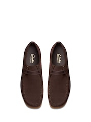 Clarks Dark Brown Suede Suede Wallabee EVO Shoes - Image 6 of 8
