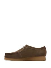Clarks Dark Olive Suede Suede Wallabee EVO Shoes - Image 3 of 8