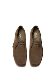 Clarks Dark Olive Suede Suede Wallabee EVO Shoes - Image 7 of 8