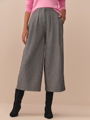 Grey N. Premium Herringbone Culottes With Wool - Image 3 of 6