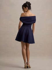 Club L London Blue Agnes One Shoulder Mini Dress - Image 2 of 6