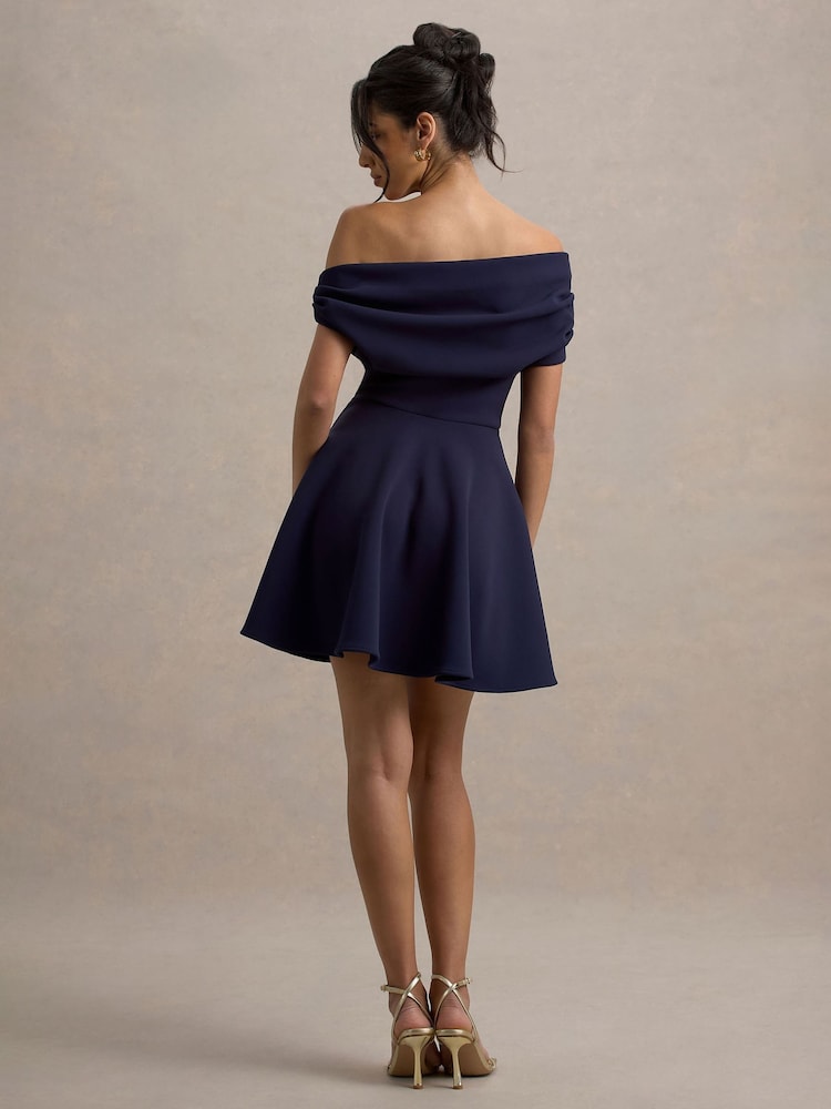 Club L London Blue Agnes One Shoulder Mini Dress - Image 2 of 6