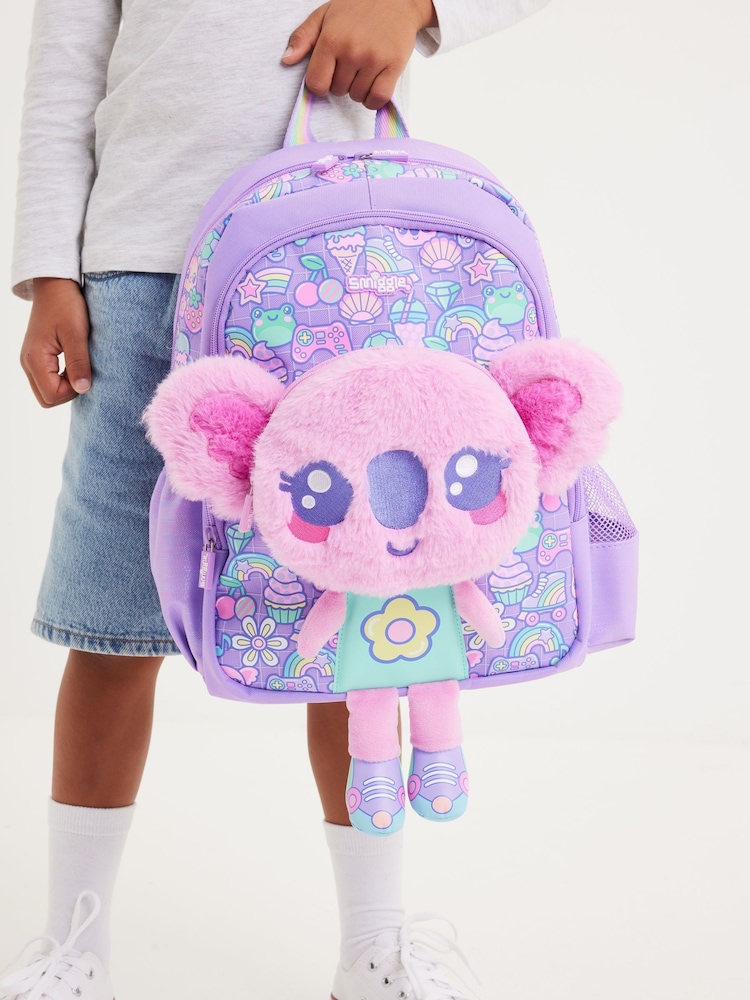 Smiggle Purple Junior Curious Character Backpack - Image 4 of 6