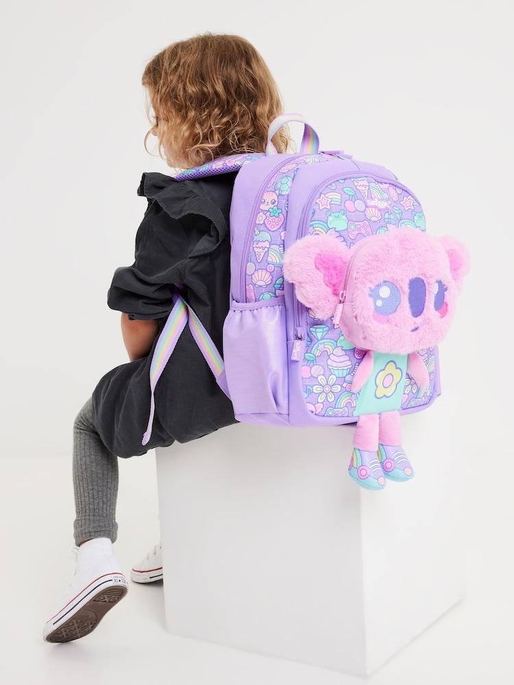 Smiggle Purple Junior Curious Character Backpack - Image 5 of 6